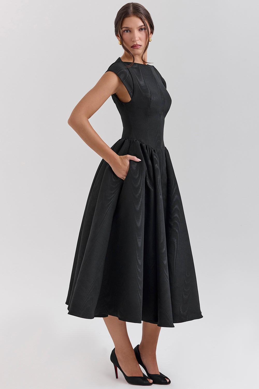 VIOLET | Satin Midi Dress