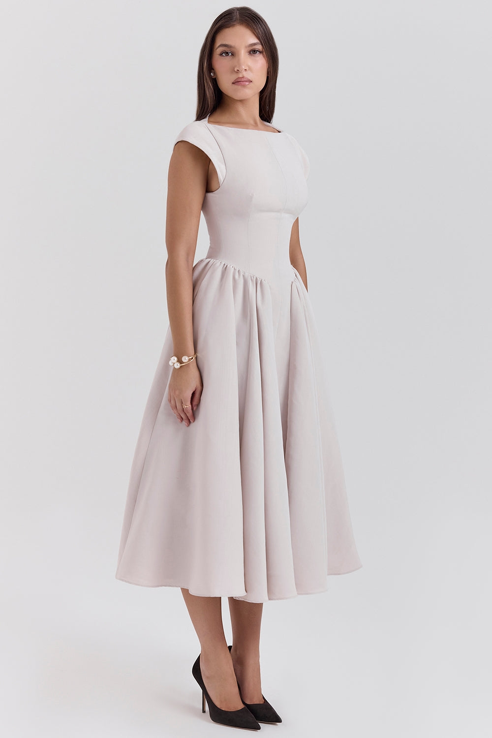 VIOLET | Satin Midi Dress