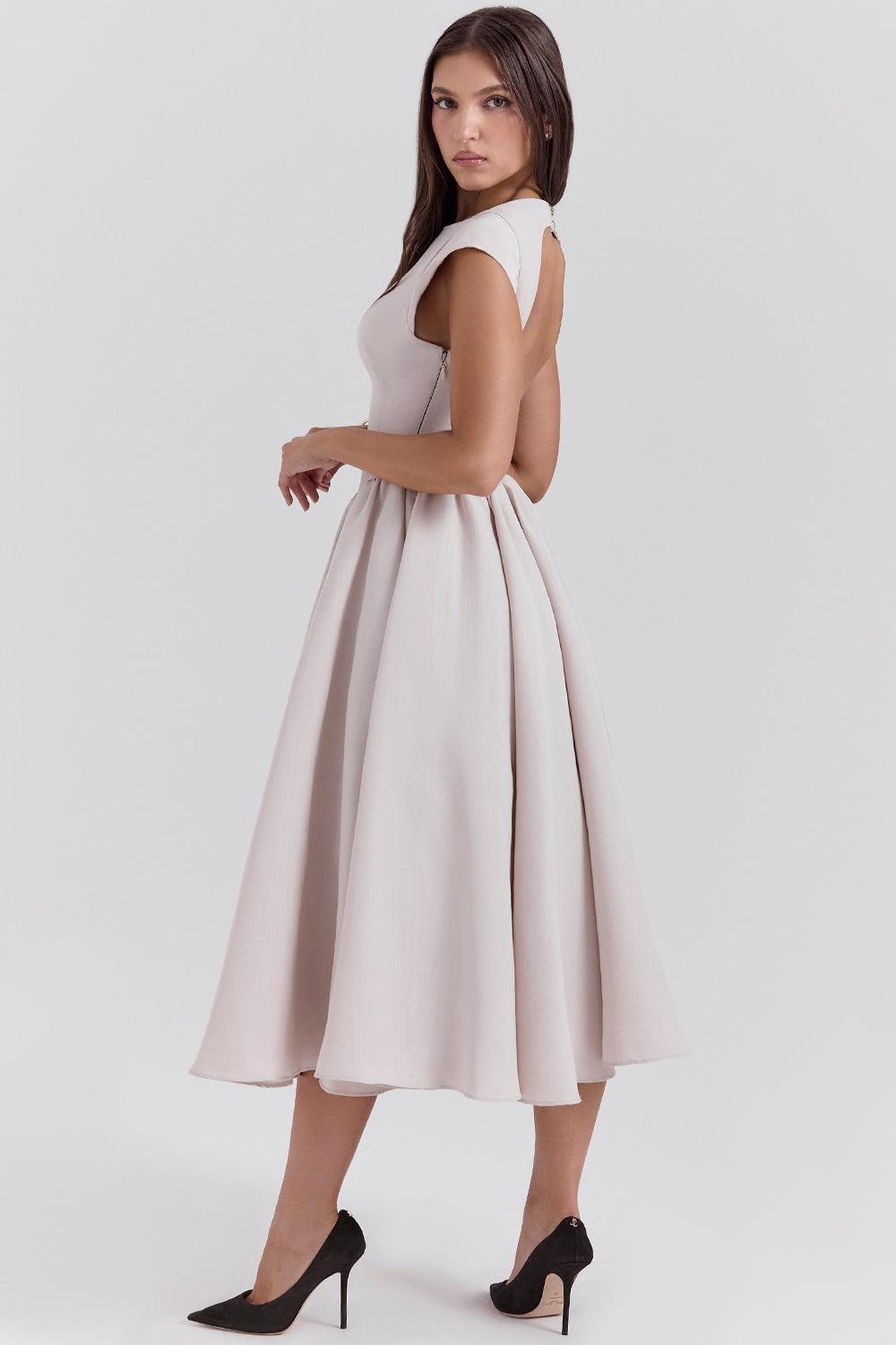 VIOLET | Satin Midi Dress