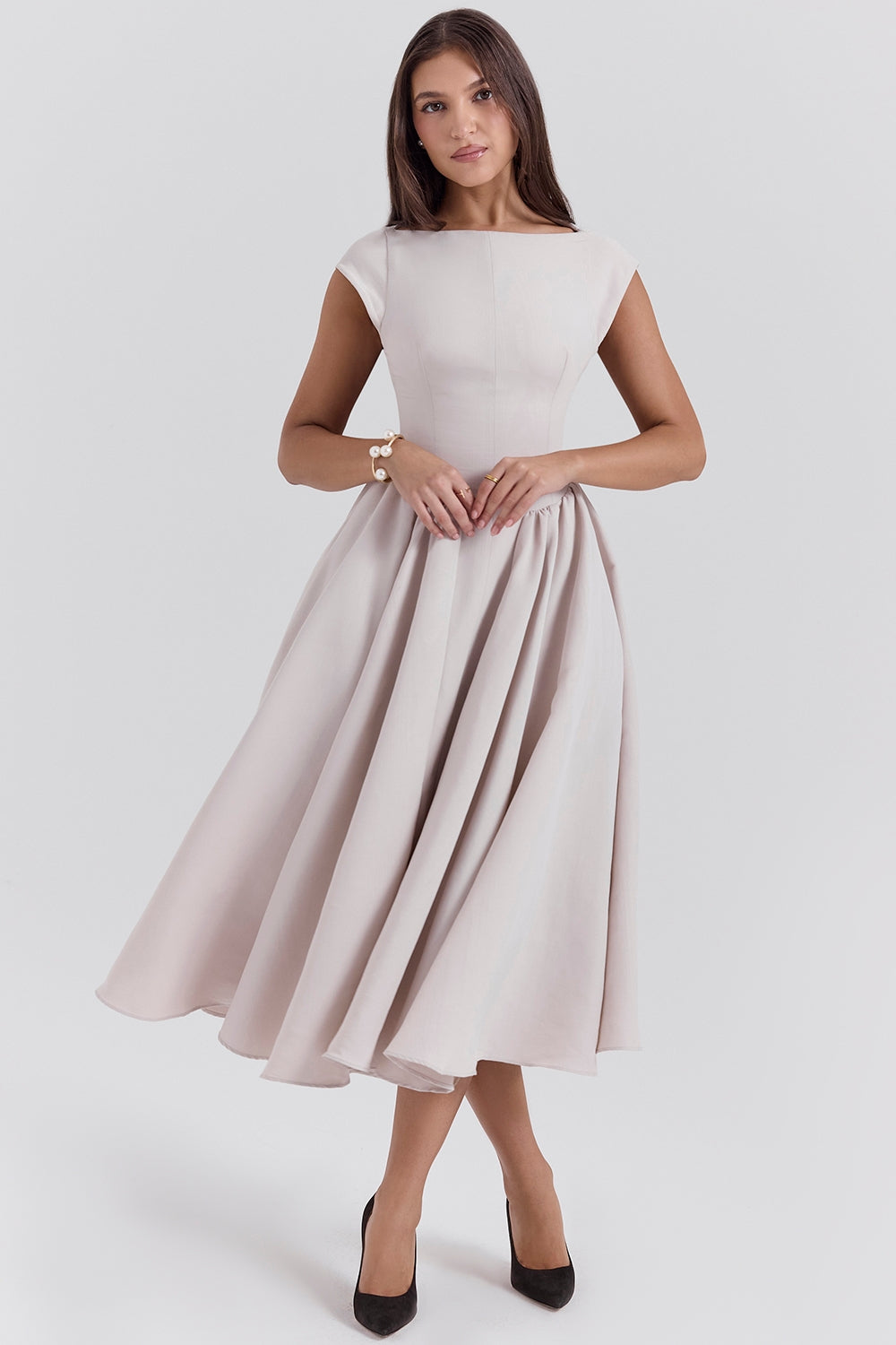 VIOLET | Satin Midi Dress