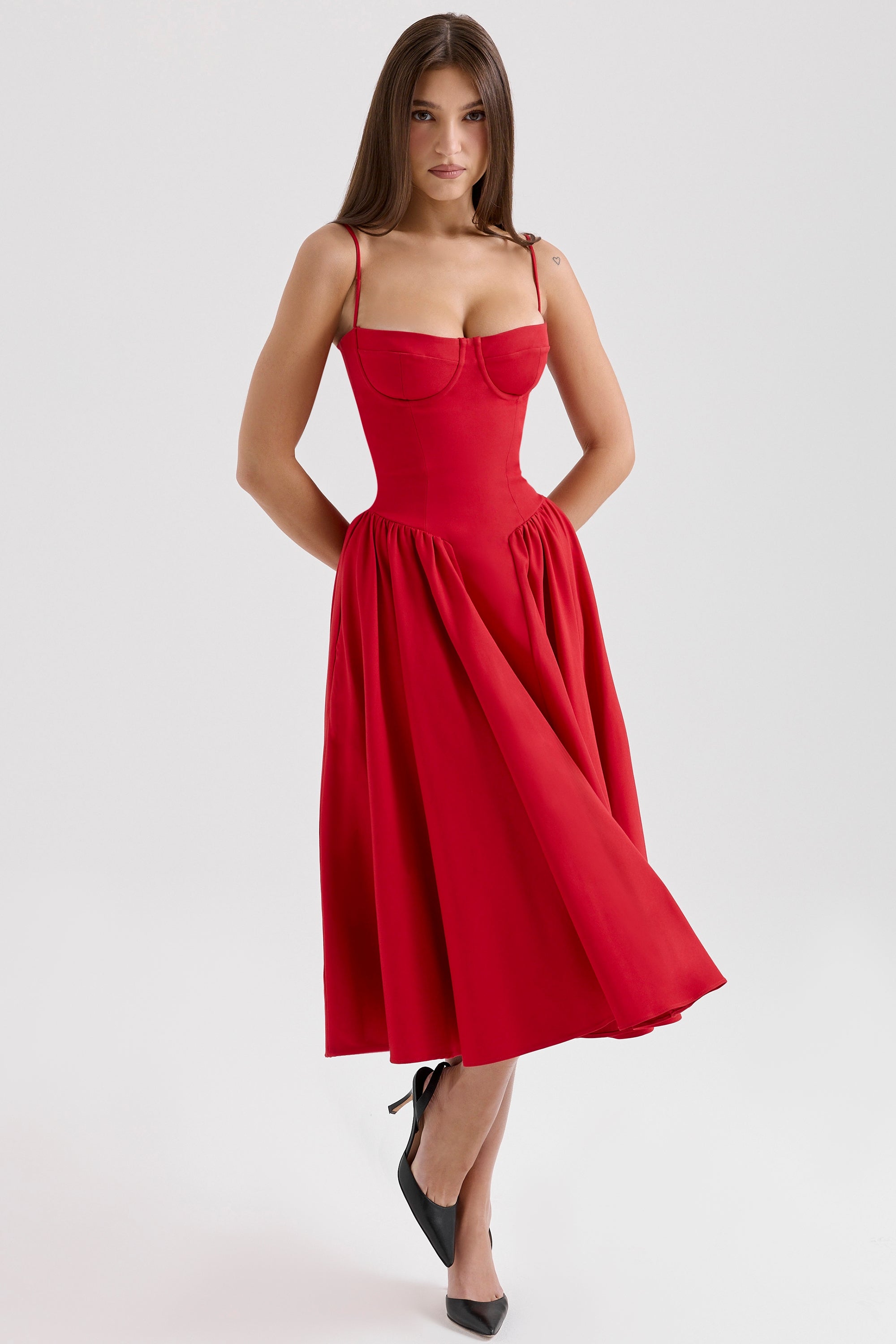 SERENA | Corset Midi Dress