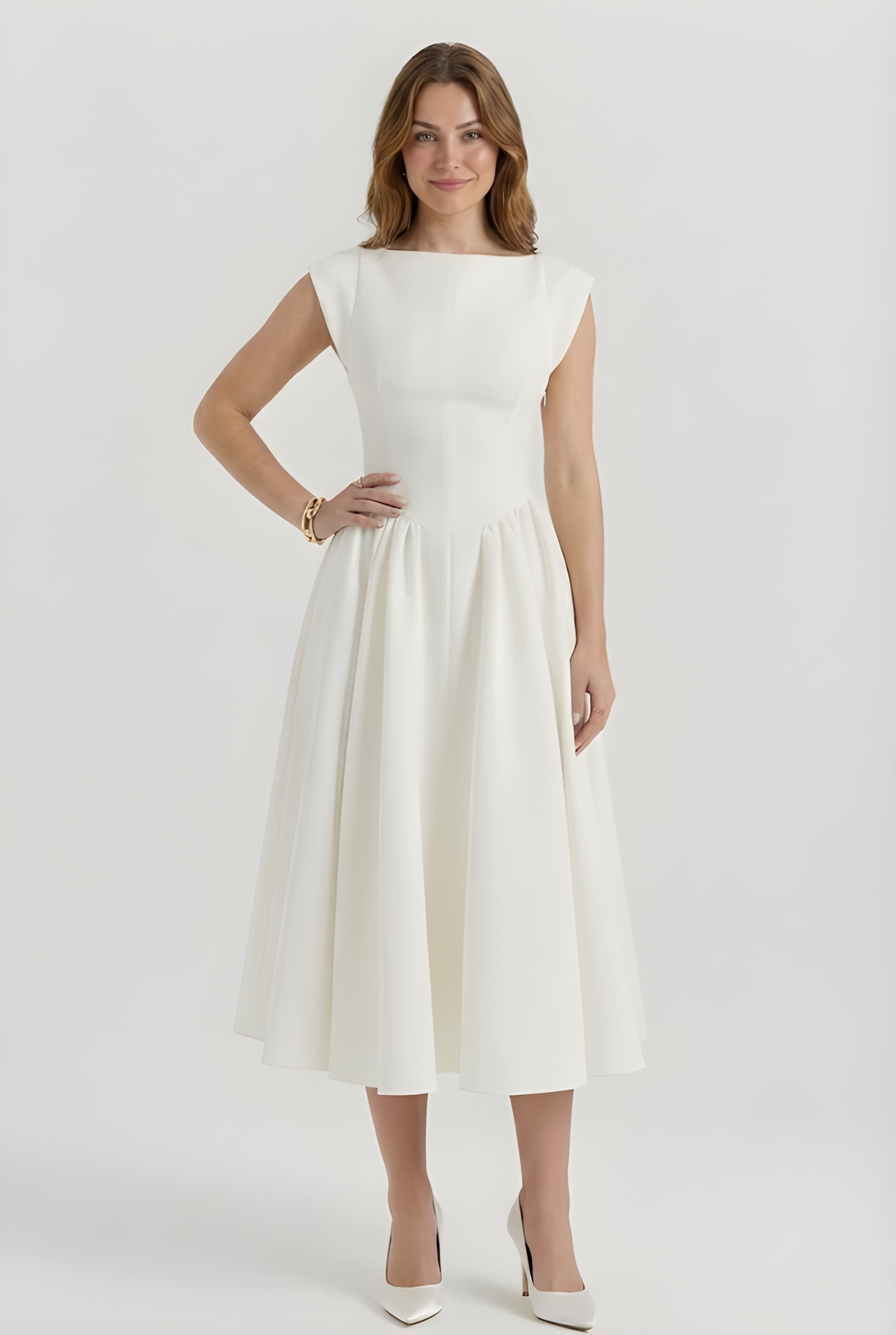 VIOLET | Satin Midi Dress