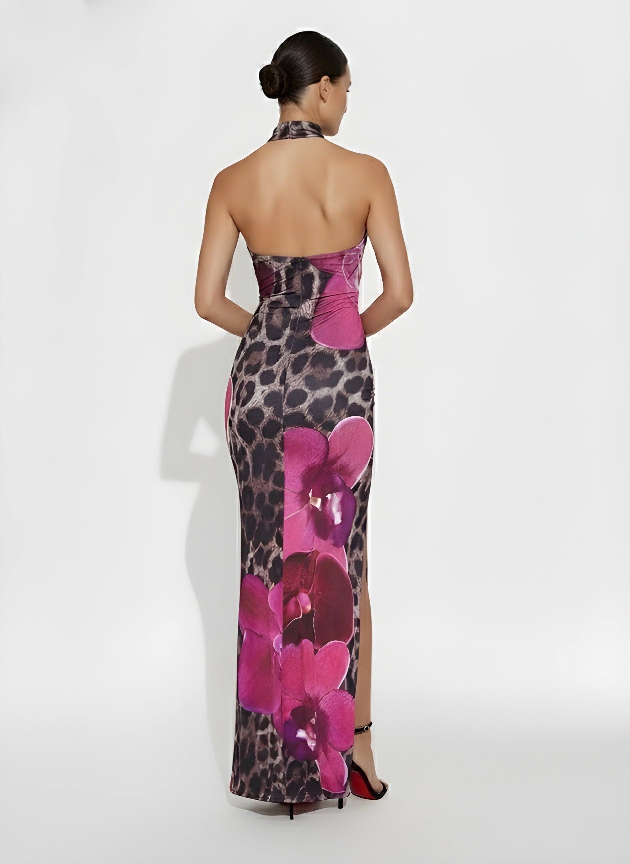 GISELLE | Floral Leopard Maxi Dress