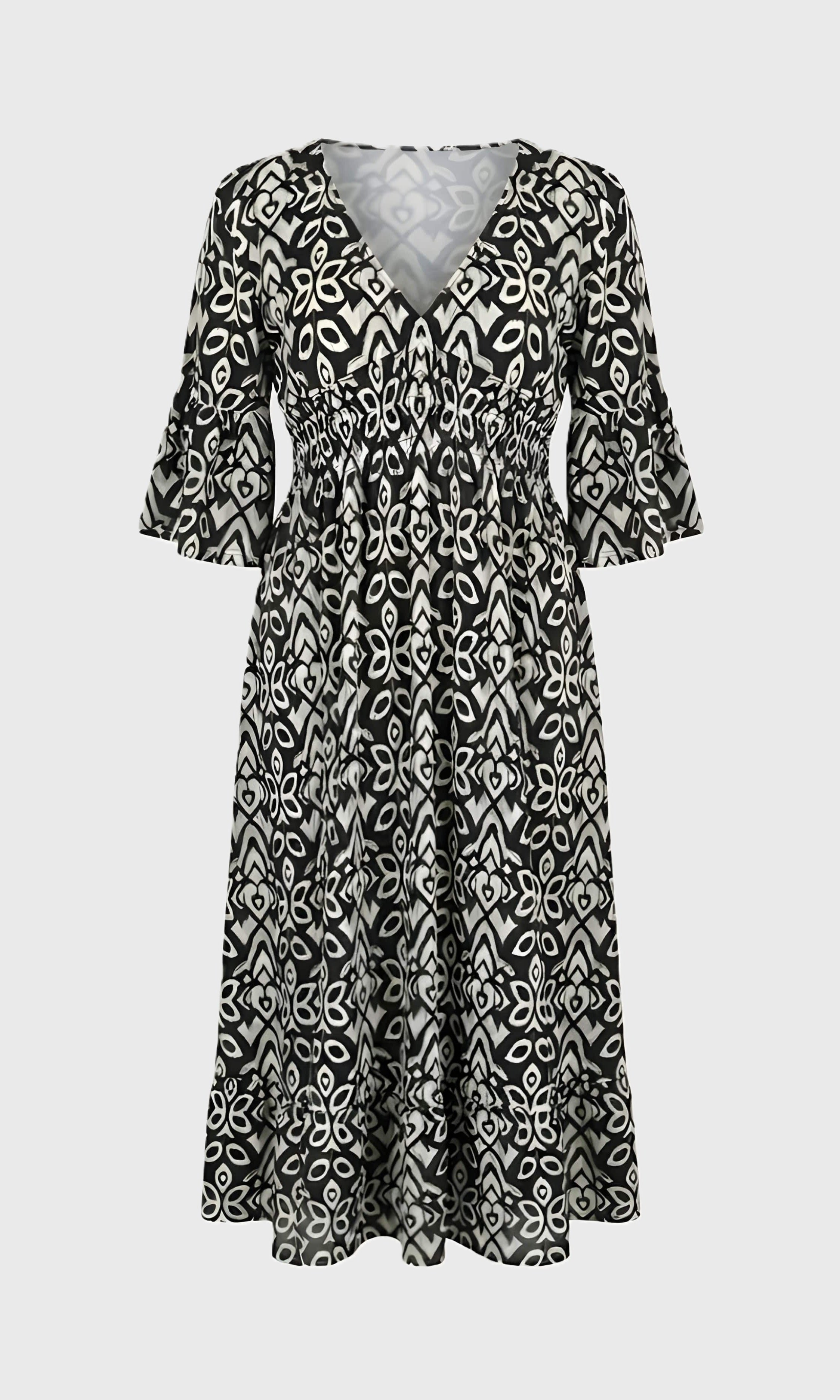 OLIVIA | Boho Floral Maxi Dress