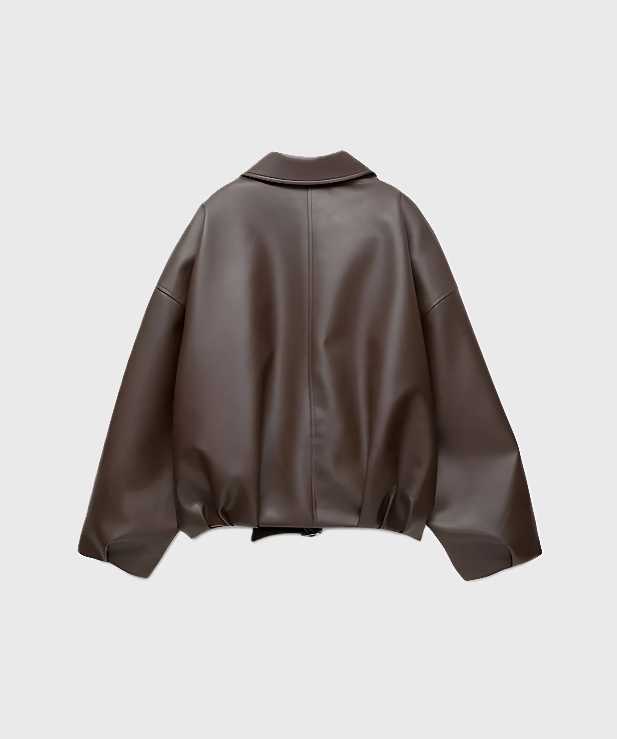 INDIGO | Oversized Faux Leather Bomber Jacket