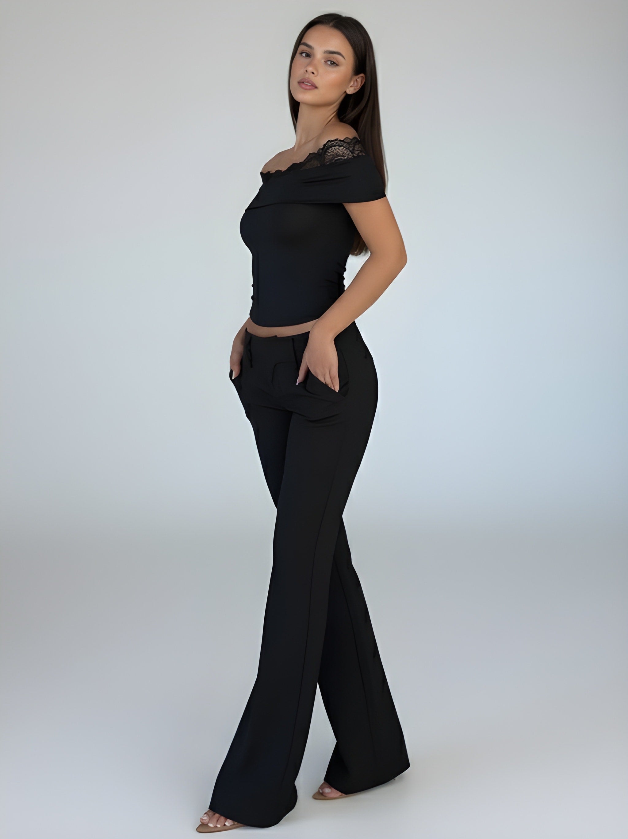 LIORA | Lace Off-Shoulder Top