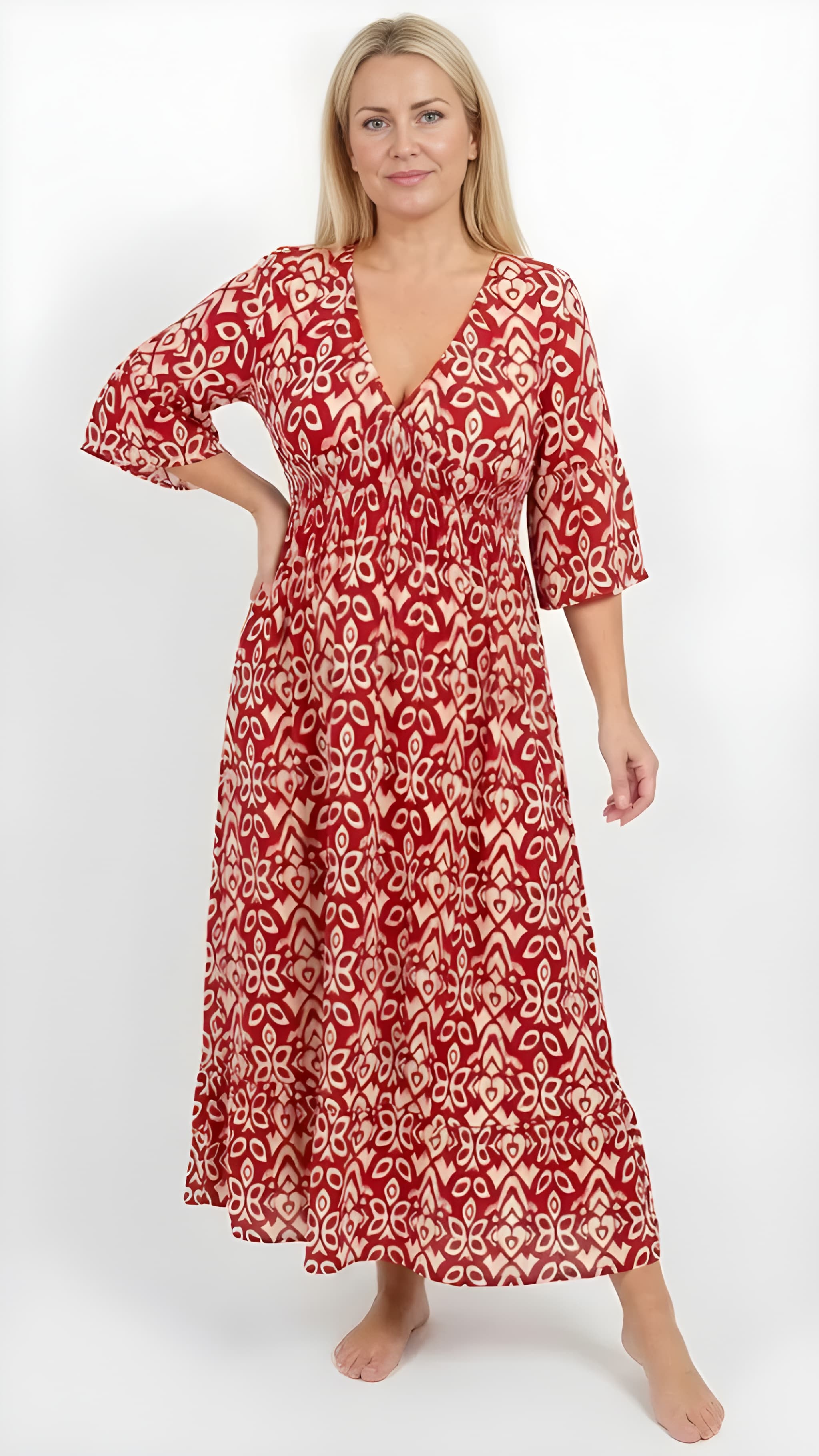 OLIVIA | Boho Floral Maxi Dress