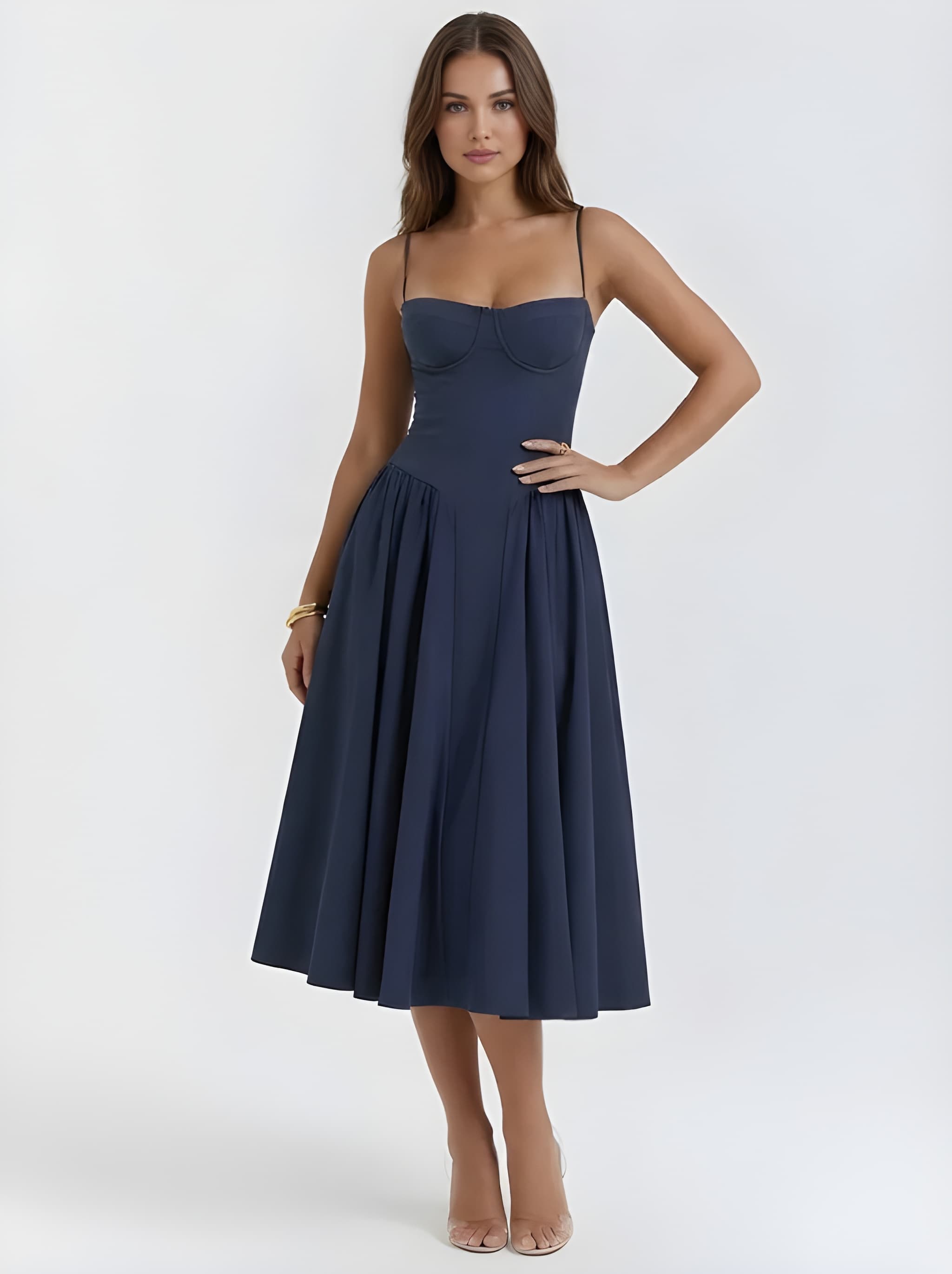 SERENA | Corset Midi Dress