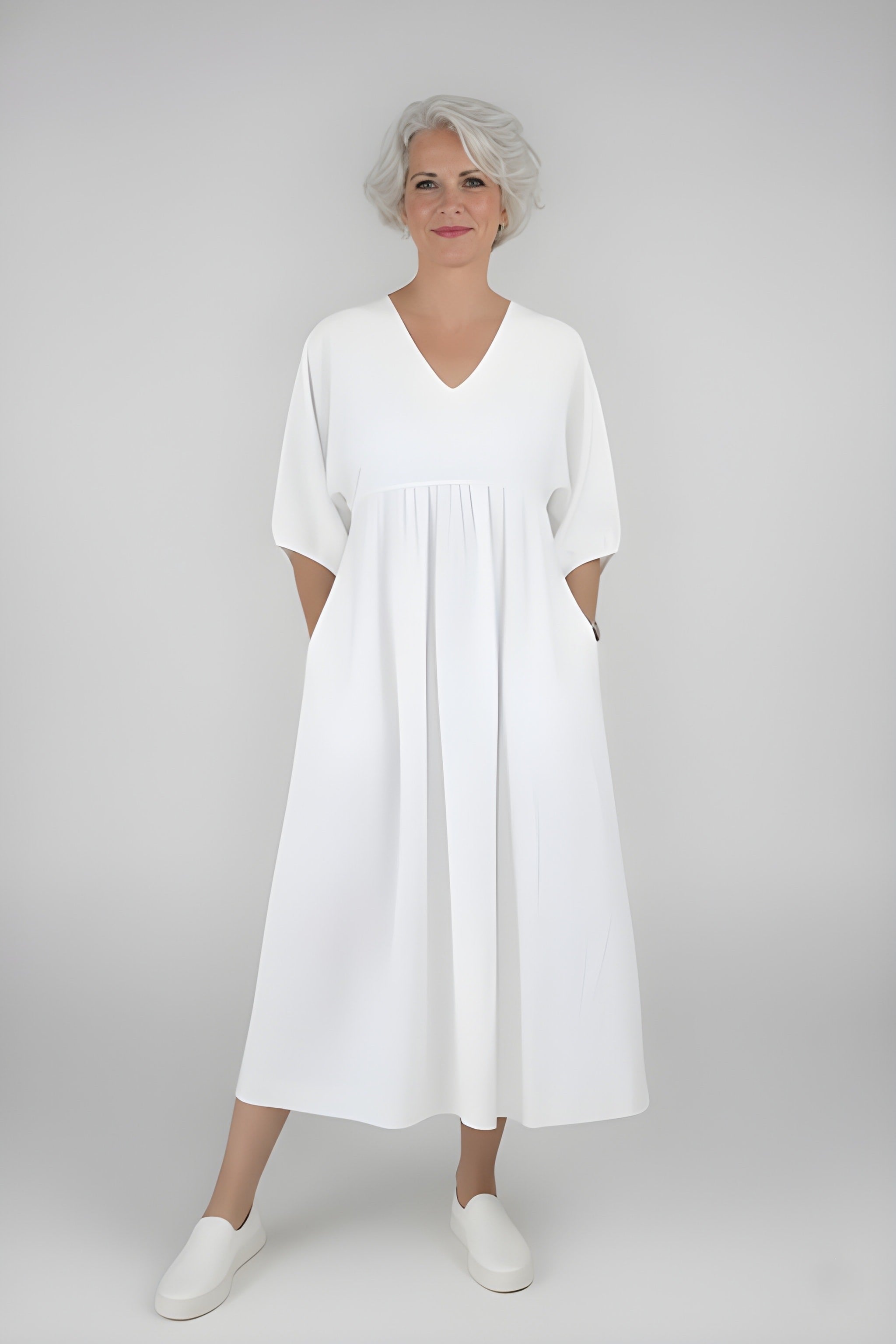 ELORA | Classic Comfort Midi Dress