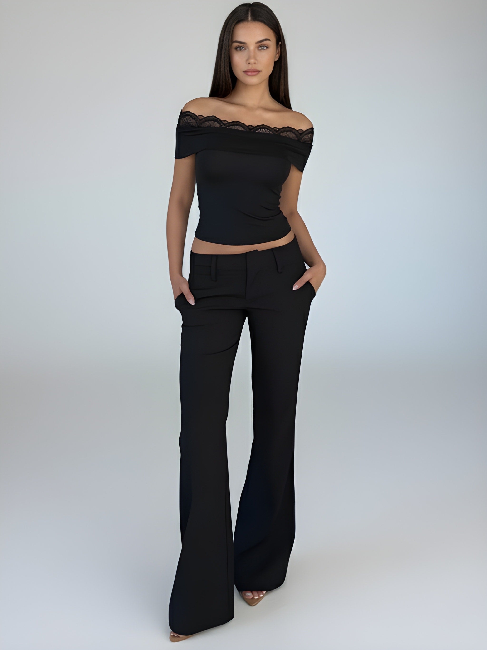 LIORA | Lace Off-Shoulder Top