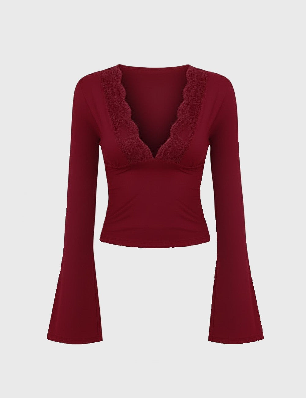 LYRA | Lace V-Neck Knit Top