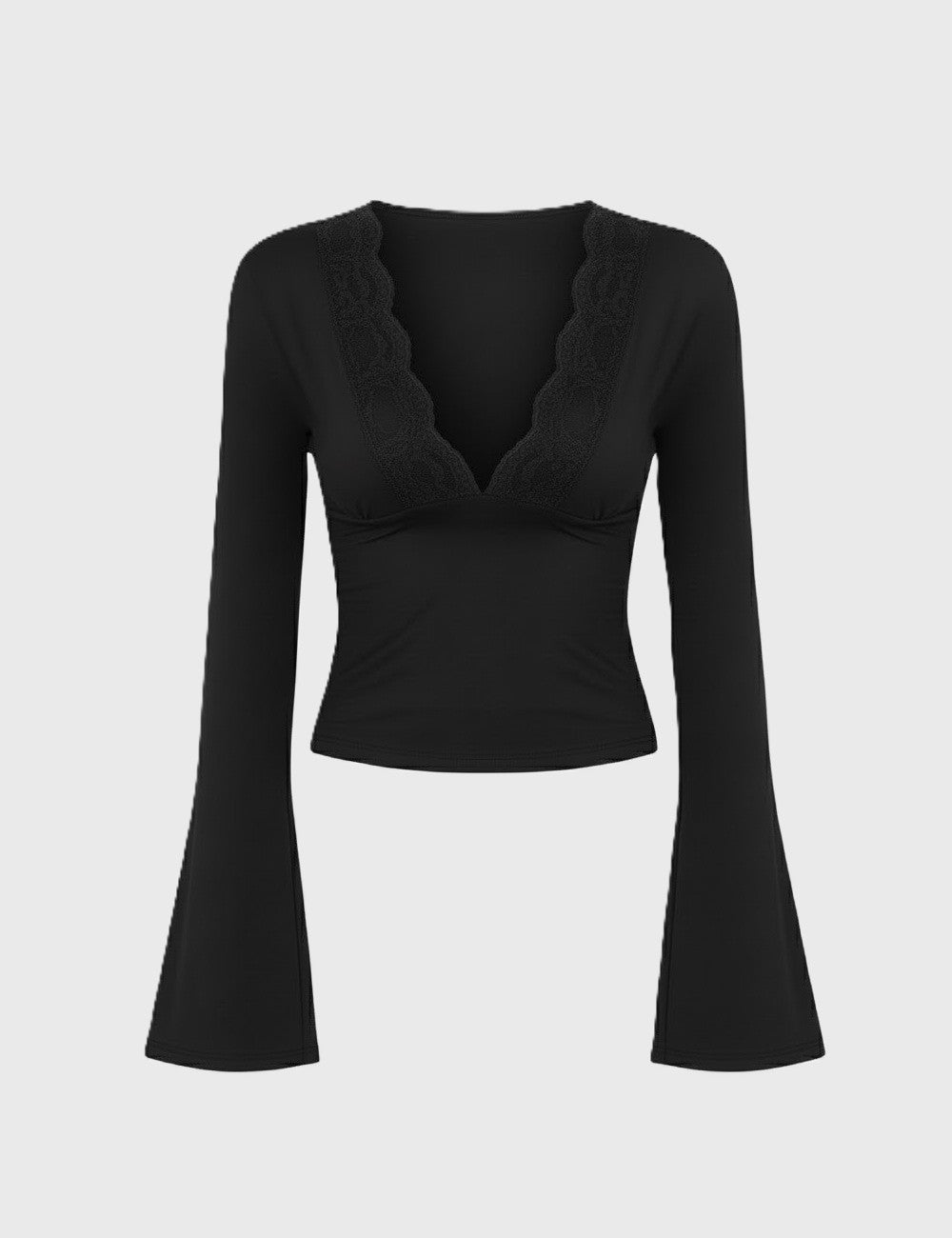 LYRA | Lace V-Neck Knit Top