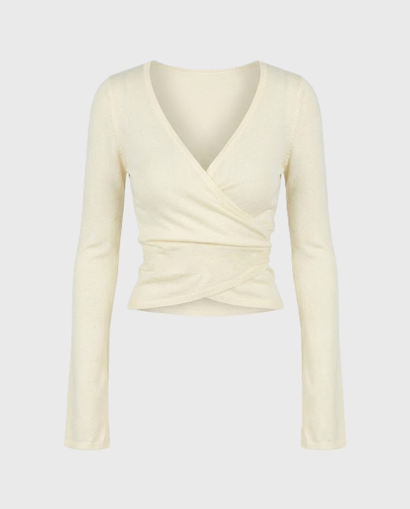 SOLENE | Soft Knit Wrap Top