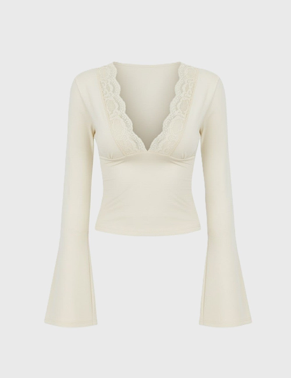 LYRA | Lace V-Neck Knit Top
