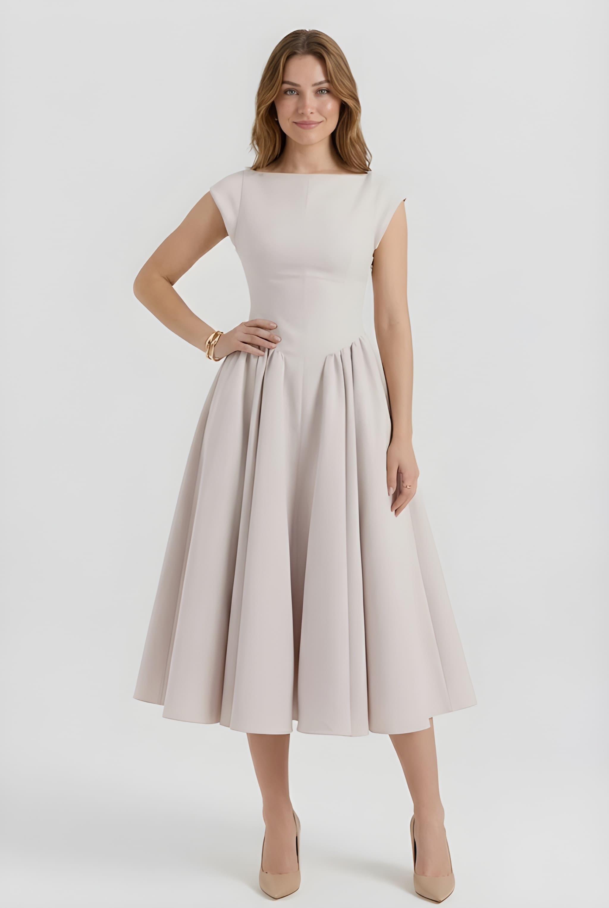 VIOLET | Satin Midi Dress